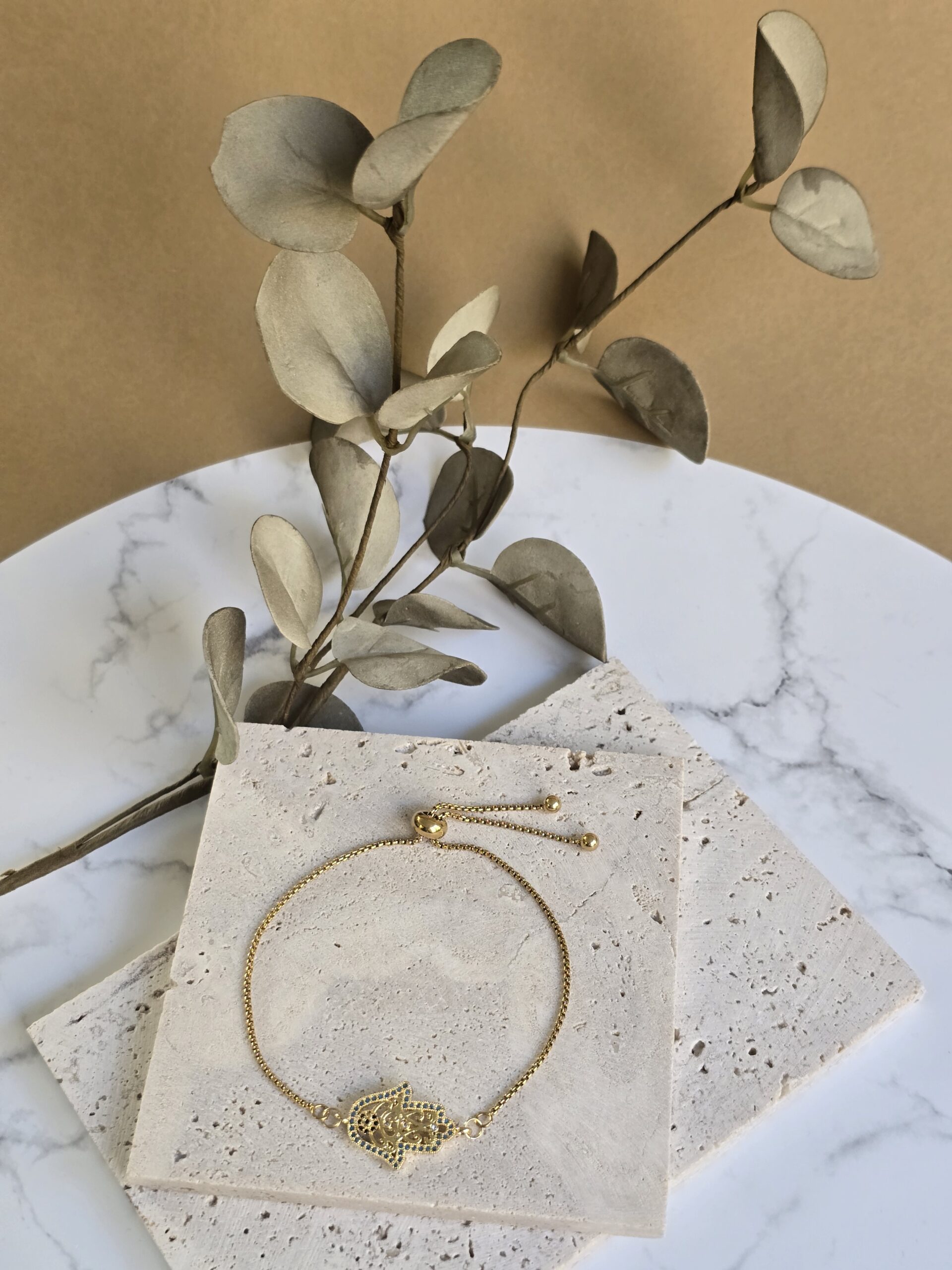 The Golden Hamsa Slider Bracelet - Kép 2