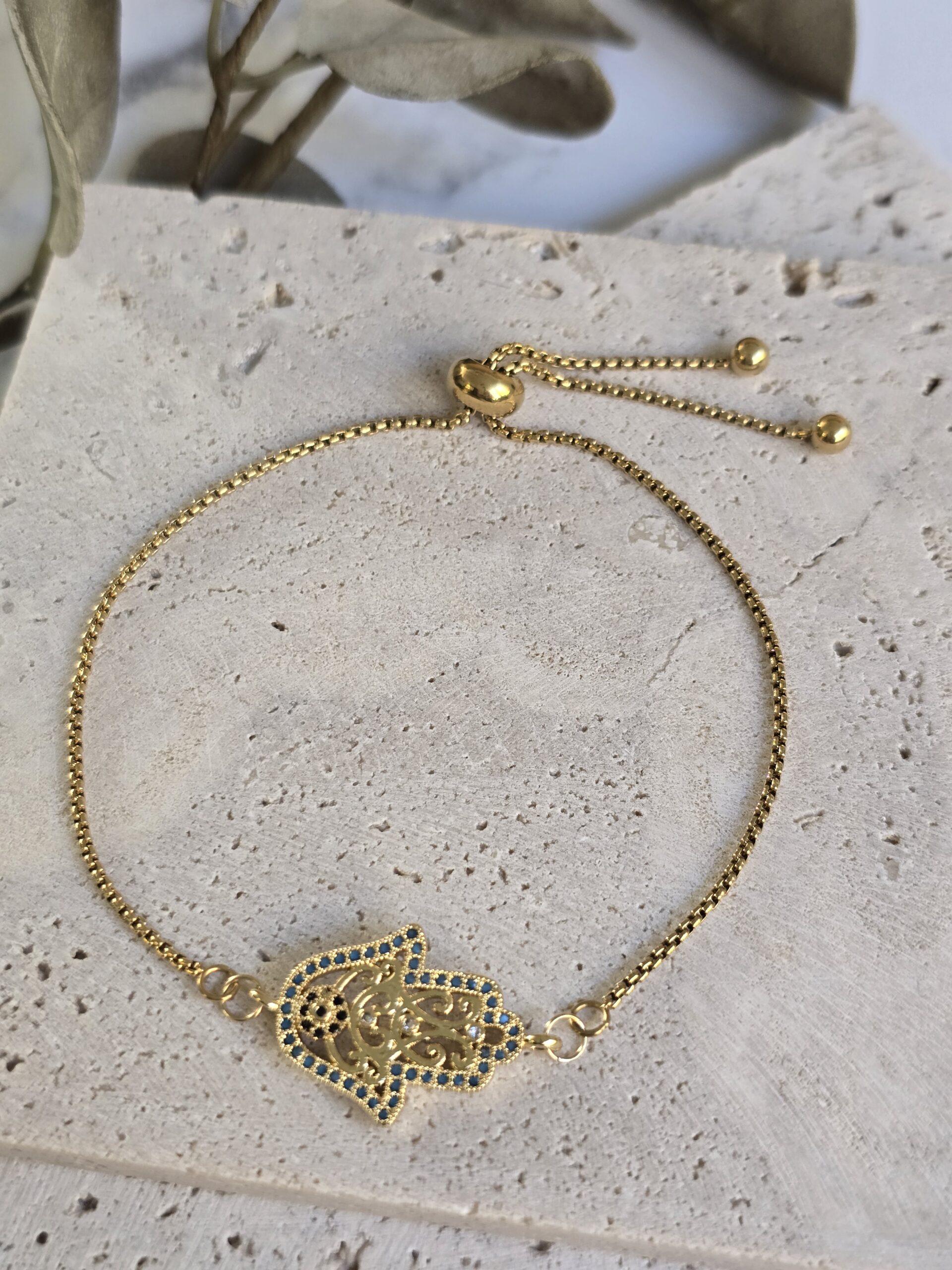 The Golden Hamsa Slider Bracelet