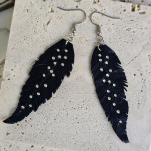 Black Feather Dream Earrings