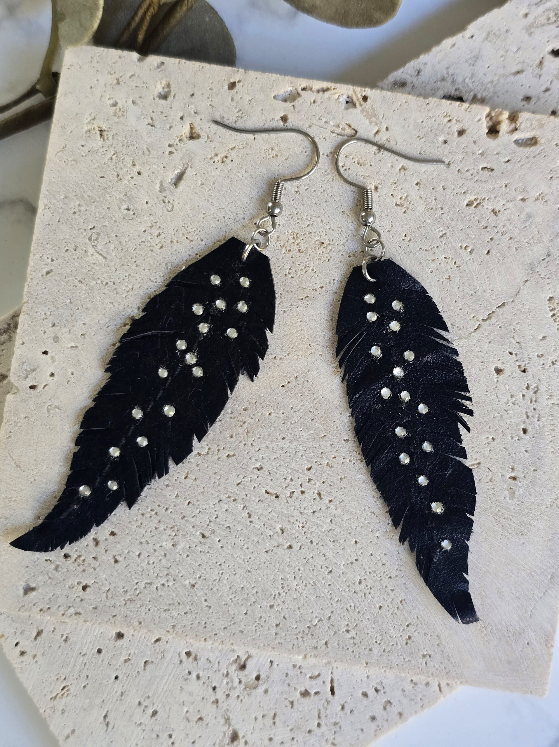 Black Feather Dream Earrings