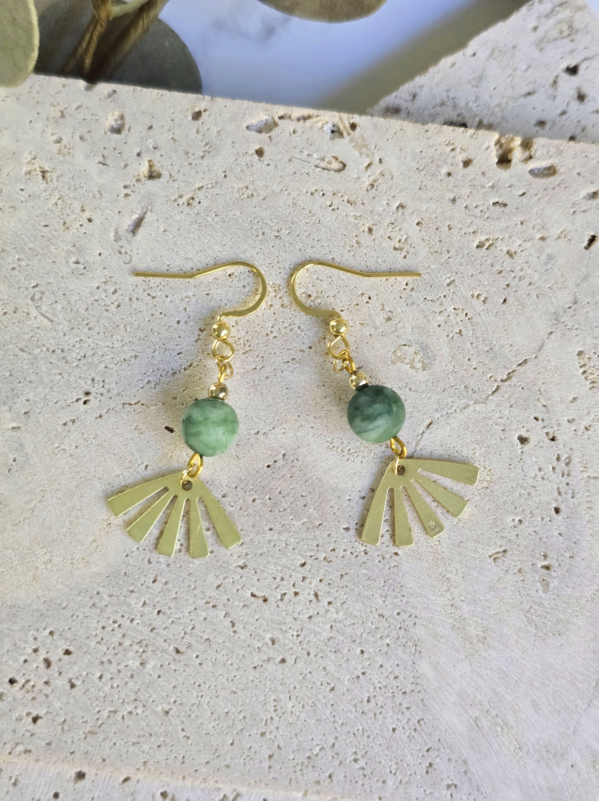 Royal Agate Drops Earrings - Kép 2