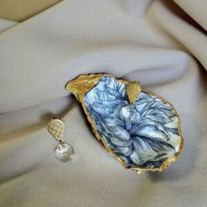 Aranyszínű Swarovski kristály medálos nemesacél fülbevaló