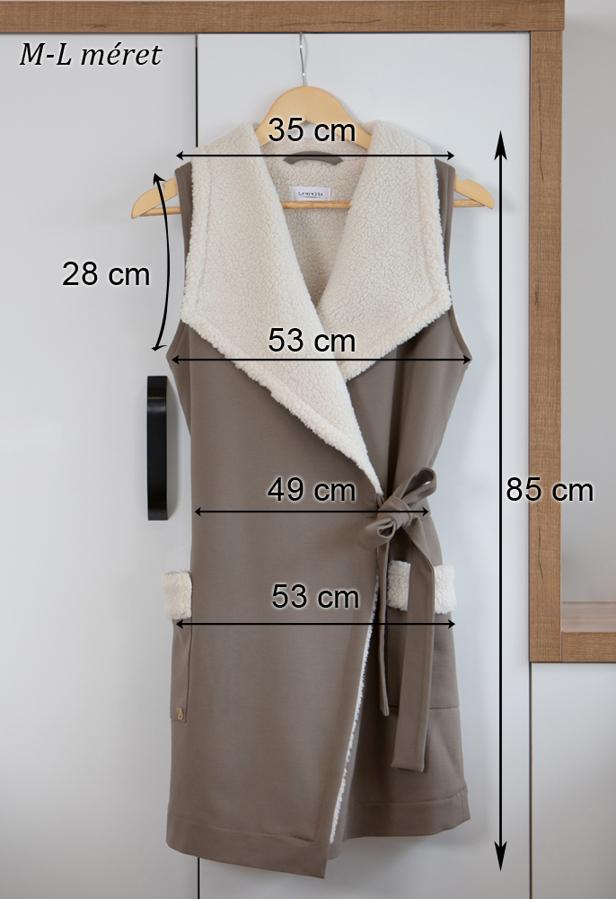 SHERPA CHLOÉ VEST – Mogyoró - Kép 4