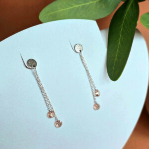 Peach Glow Cascade Earrings