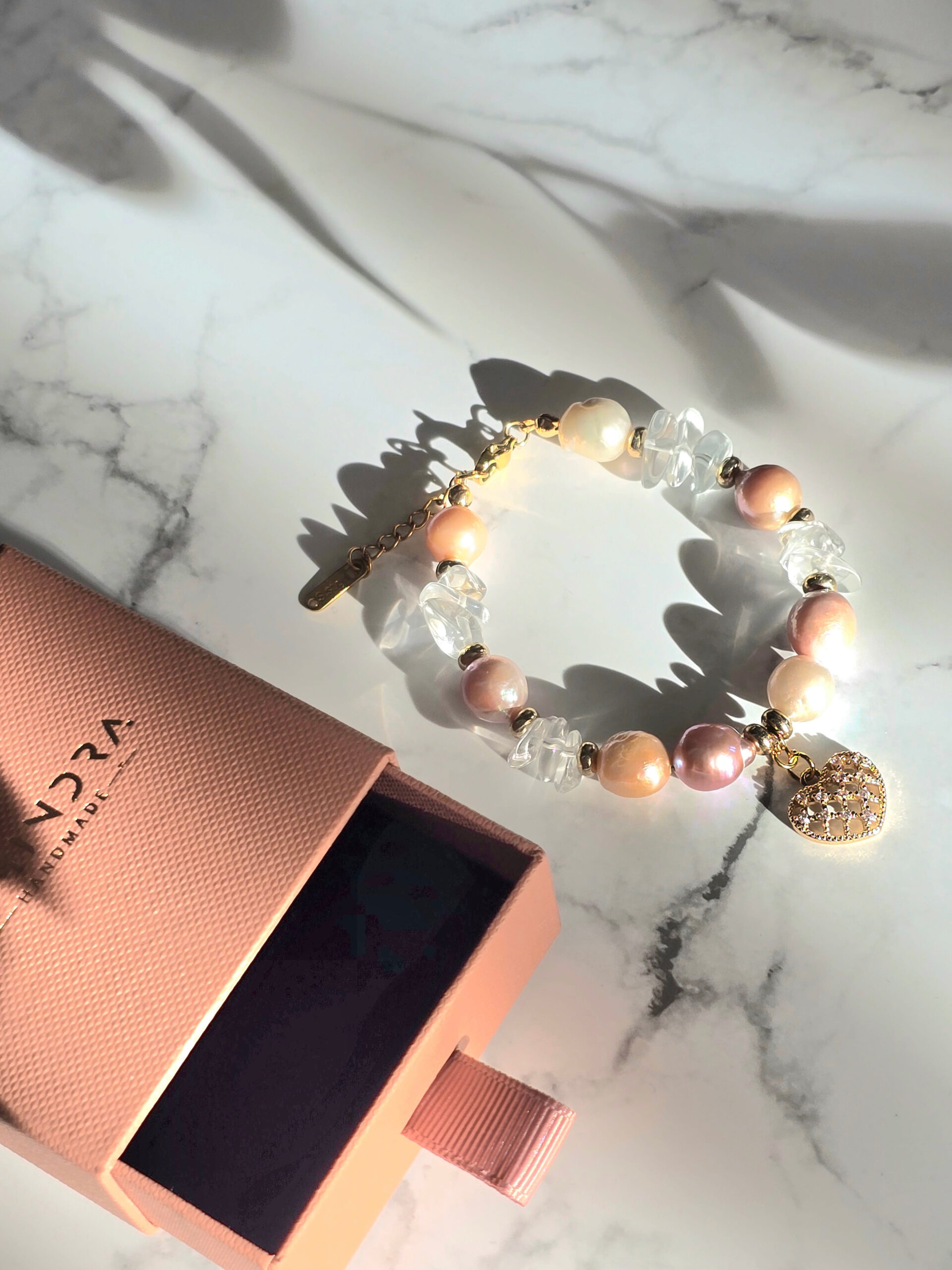 Ethereal Glow & Heart Bracelet