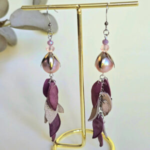 Mystic Mauve Petals Earrings