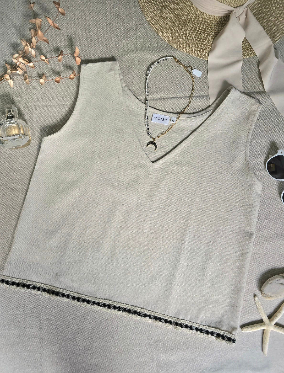 Basic lace Linen Top - Kép 2